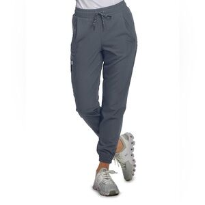 Barco Unify Women’s Scrub Joggers SZ S – Gray, 5-Pocket, Elastic Waist